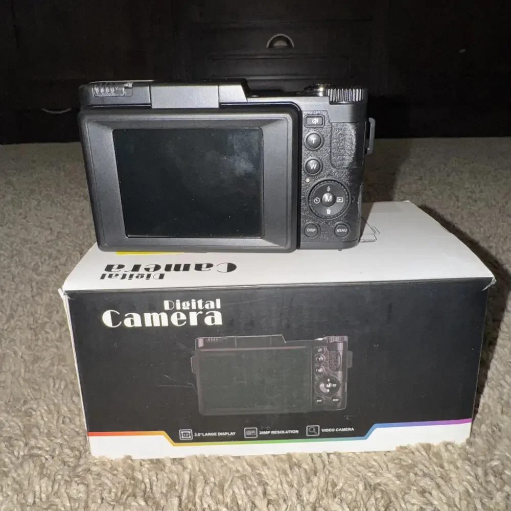 Digital Camera 3in LCD 180 Degree Flip Screen Digital Camera, 30MP 2.7K HD Video